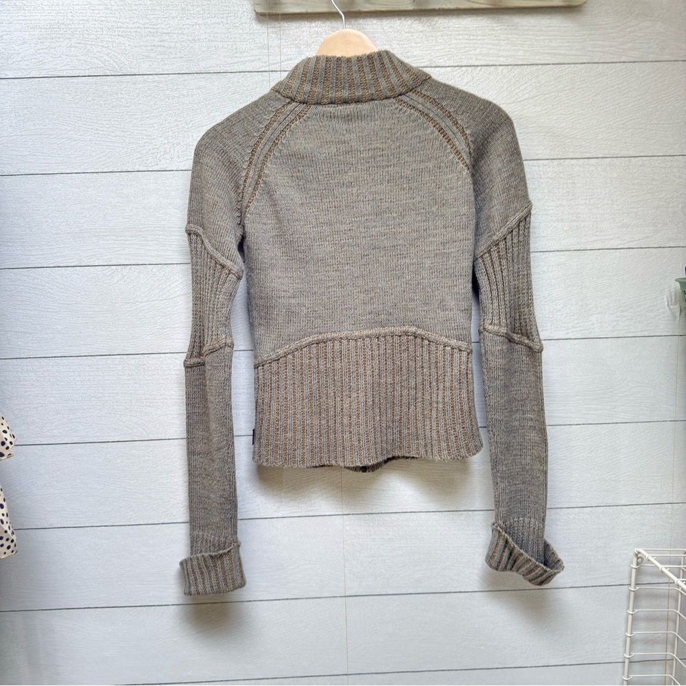 Billabong Taupe Zip-Up Mock Turtleneck Sweater - Picture 4 of 10
